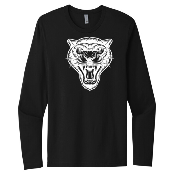 Panther 1 White - Unisex Premium Cotton Long Sleeve T-Shirt Thumbnail