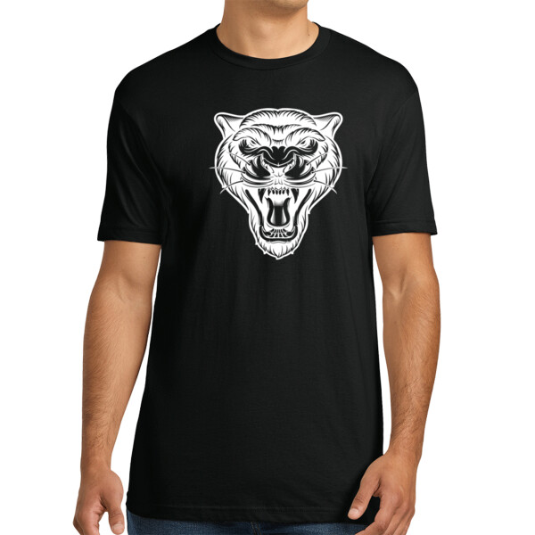 Panther 1 White - Unisex Premium Cotton T-Shirt Thumbnail