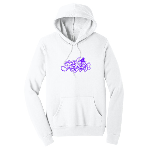 Octopus 1 Purple - Unisex Premium Fleece Pullover Hoodie Thumbnail