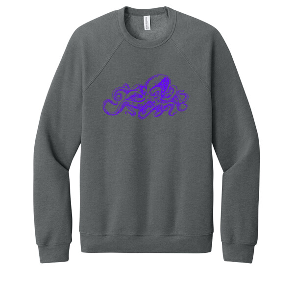 Octopus 1 Purple - Unisex Premium Fleece Crew Sweatshirt Thumbnail