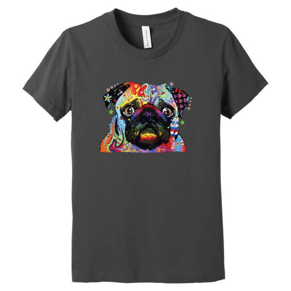 Pug Neon - Youth Premium Cotton T-Shirt Thumbnail