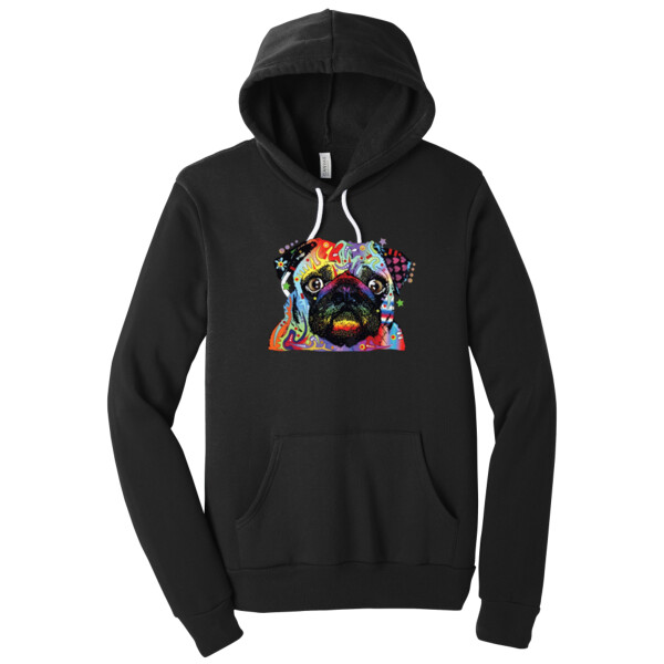 Pug Neon - Unisex Premium Fleece Pullover Hoodie Thumbnail