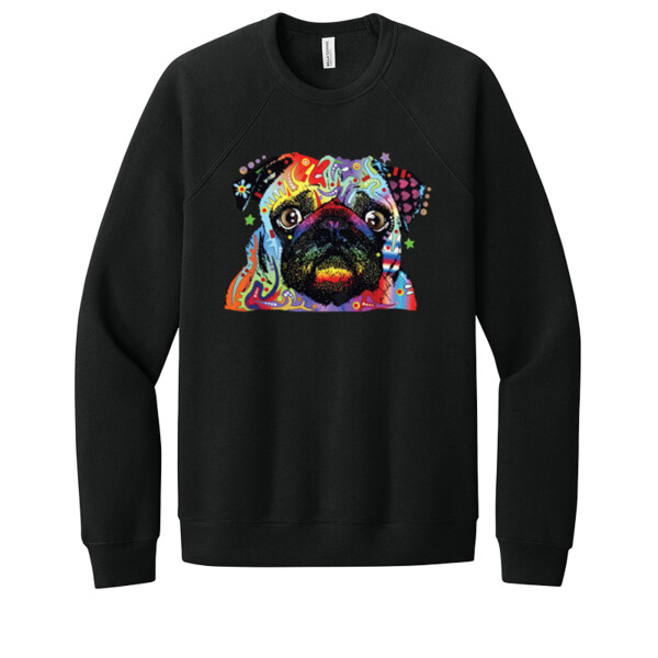 Pug Neon - Unisex Premium Fleece Crew Sweatshirt Thumbnail