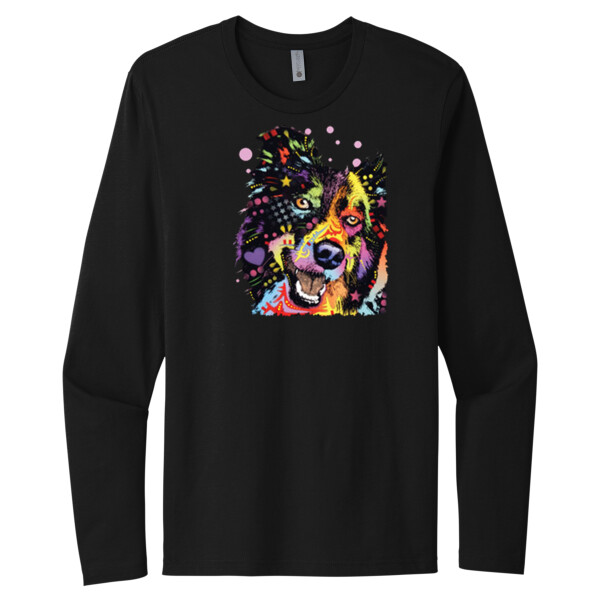 Border Collie - Unisex Premium Cotton Long Sleeve T-Shirt Thumbnail