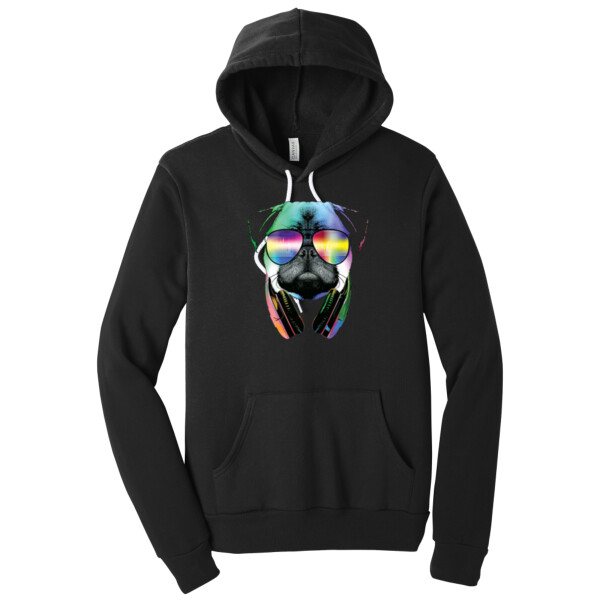 Pug DJ - Unisex Premium Fleece Pullover Hoodie Thumbnail