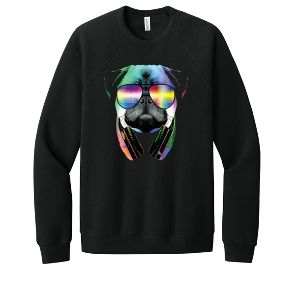 Pug DJ - Unisex Premium Fleece Crew Sweatshirt Thumbnail