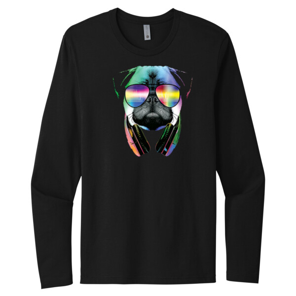 Pug DJ - Unisex Premium Cotton Long Sleeve T-Shirt Thumbnail