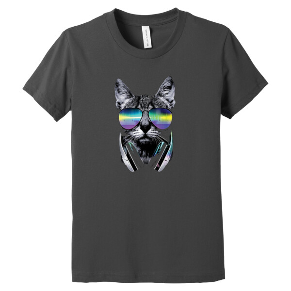 DJ Cat - Youth Premium Cotton T-Shirt Thumbnail