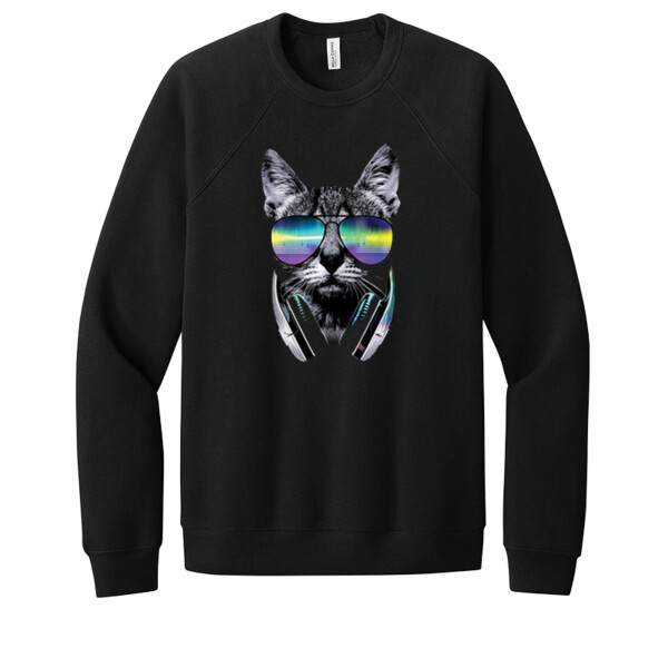 DJ Cat - Unisex Premium Fleece Crew Sweatshirt Thumbnail