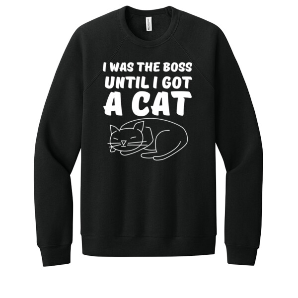 I Was The Boss White - Unisex Premium Fleece Crew Sweatshirt Thumbnail