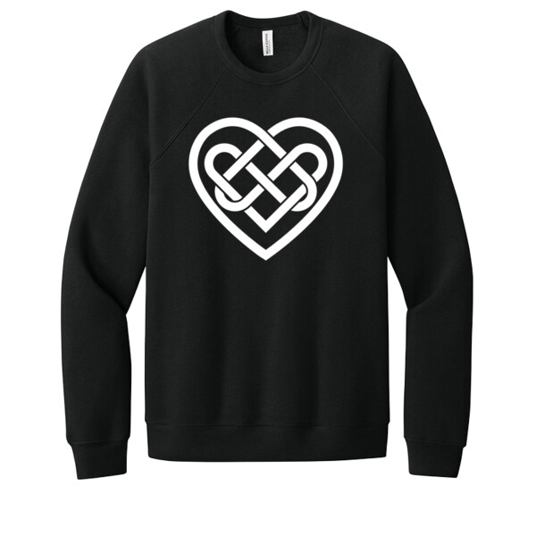 Celtic Heart White 1 - Unisex Premium Fleece Crew Sweatshirt Thumbnail
