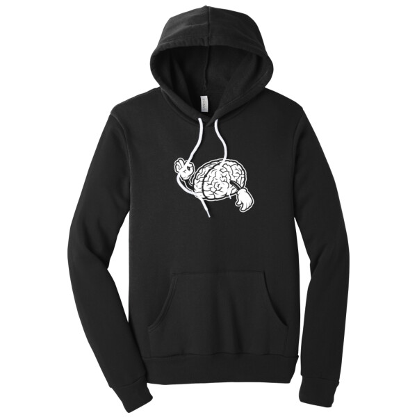Strong Brain White 1 - Unisex Premium Fleece Pullover Hoodie Thumbnail