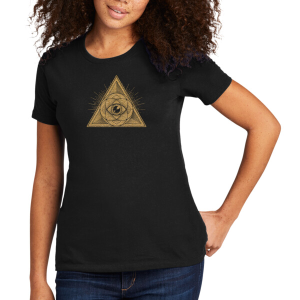 Sacred Geometry Gold - Women's Premium Cotton T-Shirt Thumbnail