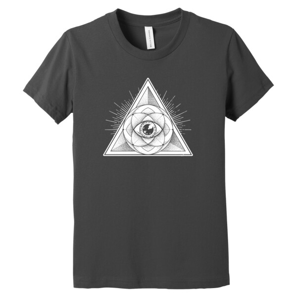 Sacred Geometry White - Youth Premium Cotton T-Shirt Thumbnail