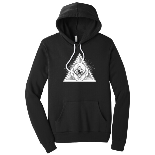 Sacred Geometry White - Unisex Premium Fleece Pullover Hoodie Thumbnail