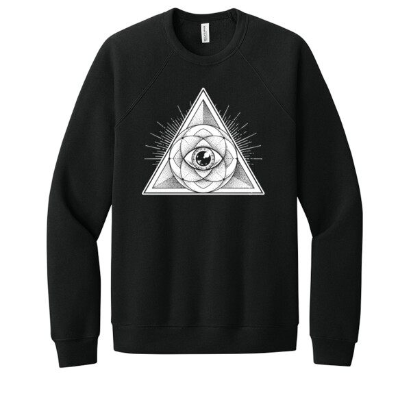 Sacred Geometry White - Unisex Premium Fleece Crew Sweatshirt Thumbnail