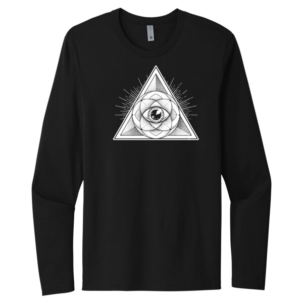 Sacred Geometry White - Unisex Premium Cotton Long Sleeve T-Shirt Thumbnail
