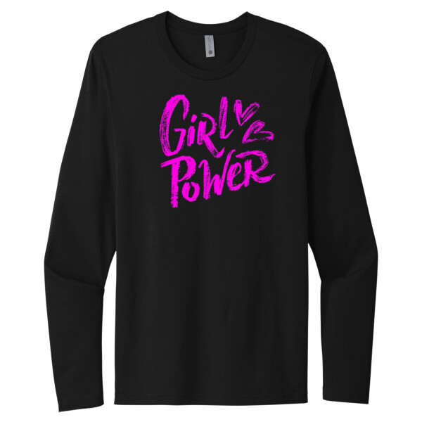 Girl Power Passion Pink - Unisex Premium Cotton Long Sleeve T-Shirt Thumbnail