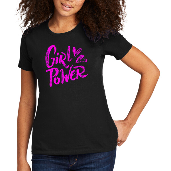 Girl Power Passion Pink - Women's Premium Cotton T-Shirt Thumbnail