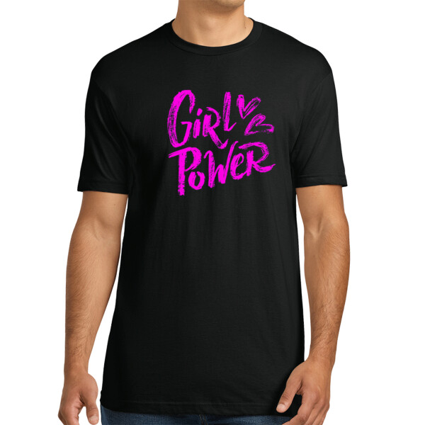 Girl Power Passion Pink - Unisex Premium Cotton T-Shirt Thumbnail