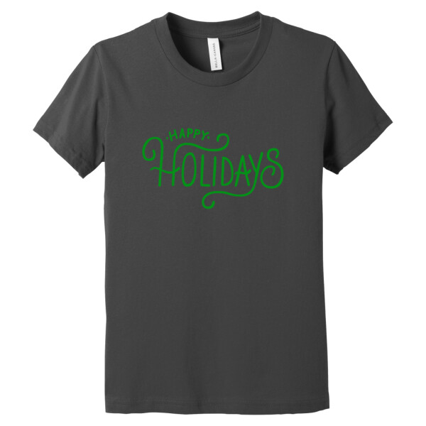 Happy Holidays Green - Youth Premium Cotton T-Shirt Thumbnail
