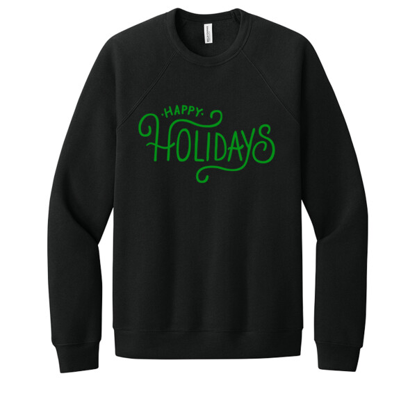Happy Holidays Green - Unisex Premium Fleece Crew Sweatshirt Thumbnail