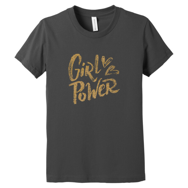 Girl Power Gold - Youth Premium Cotton T-Shirt Thumbnail