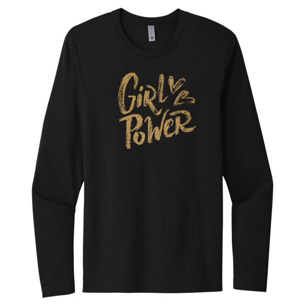Girl Power Gold - Unisex Premium Cotton Long Sleeve T-Shirt Thumbnail