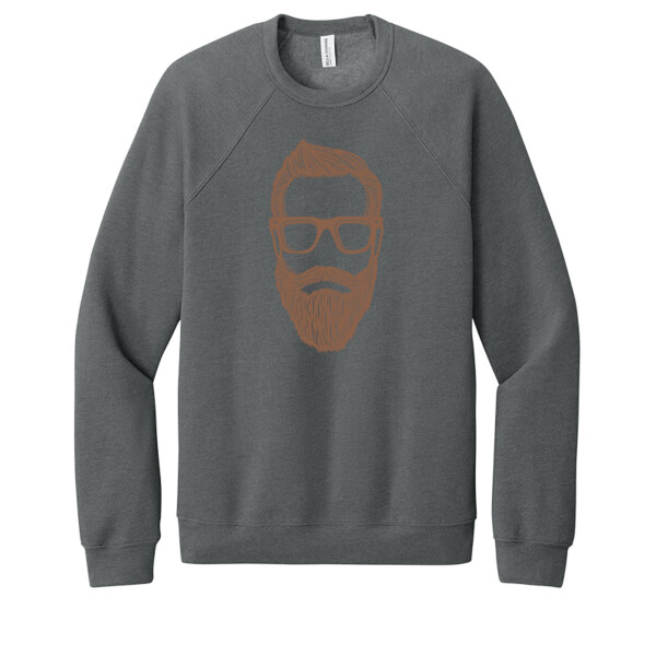 Hipster Beard 1 Brown - Unisex Premium Fleece Crew Sweatshirt Thumbnail