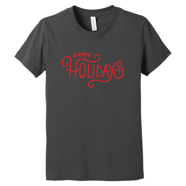 Happy Holidays Red - Youth Premium Cotton T-Shirt Thumbnail