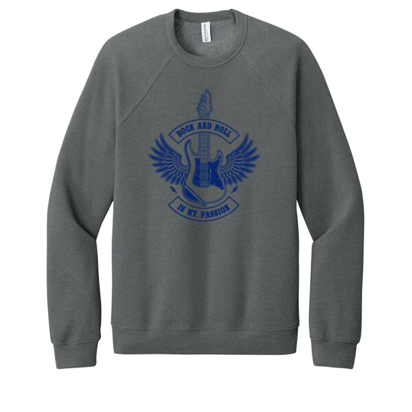 Rock and Roll Navy - Unisex Premium Fleece Crew Sweatshirt Thumbnail