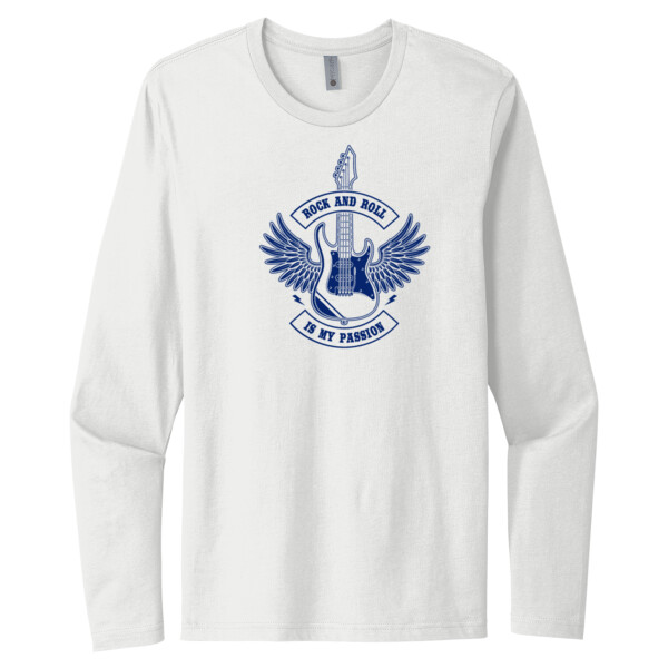 Rock and Roll Navy - Unisex Premium Cotton Long Sleeve T-Shirt Thumbnail