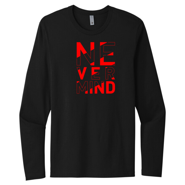 Nevermind Red - Unisex Premium Cotton Long Sleeve T-Shirt Thumbnail