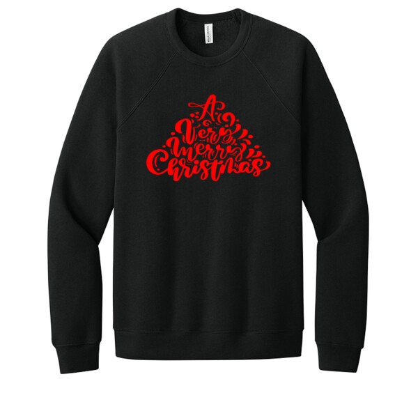 A Very Merry Christmas Red - Unisex Premium Fleece Crew Sweatshirt Thumbnail