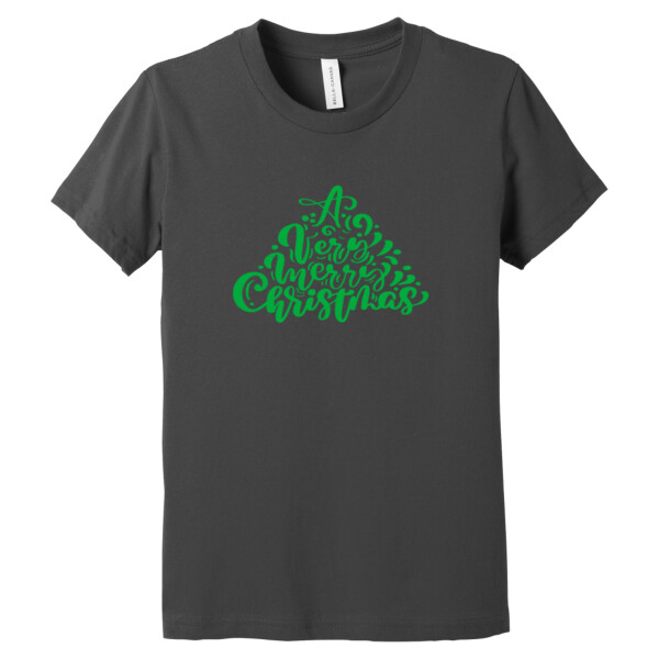 A Very Merry Christmas Green - Youth Premium Cotton T-Shirt Thumbnail