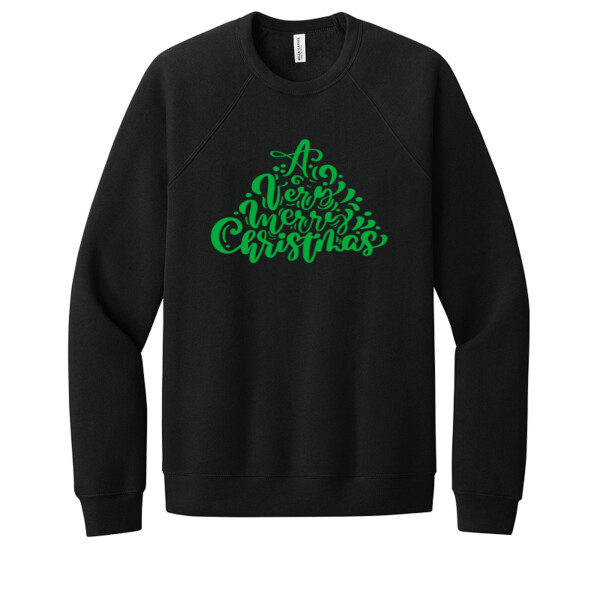 A Very Merry Christmas Green - Unisex Premium Fleece Crew Sweatshirt Thumbnail