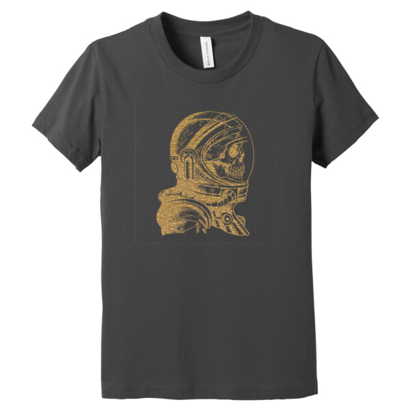 Skeleton Astronaut metallic gold - Youth Premium Cotton T-Shirt Thumbnail