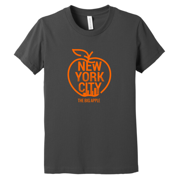 The Big Apple NYC Orange - Youth Premium Cotton T-Shirt Thumbnail