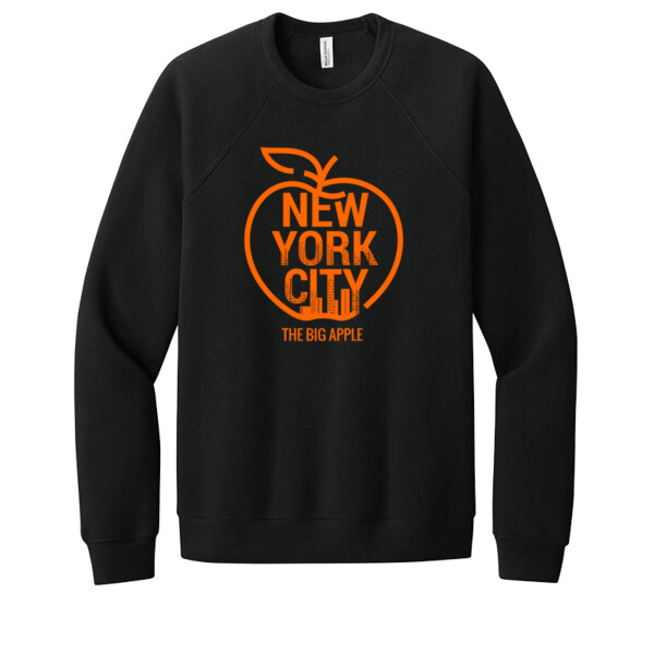 The Big Apple NYC Orange - Unisex Premium Fleece Crew Sweatshirt Thumbnail