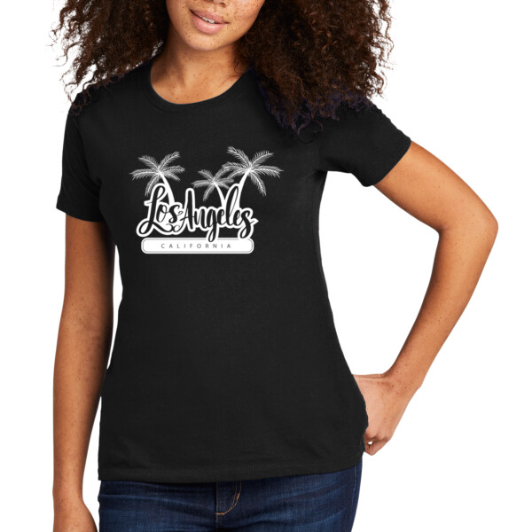 Los Angeles Cali White - Women's Premium Cotton T-Shirt Thumbnail