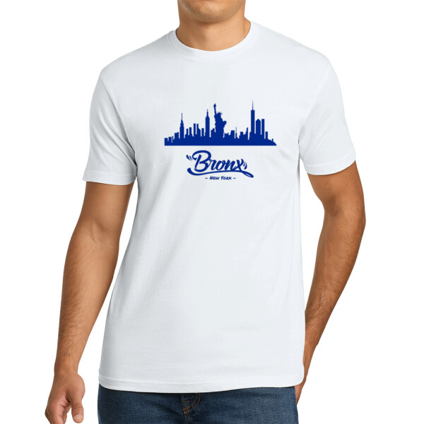 Bronx NYC Navy - Unisex Premium Cotton T-Shirt Thumbnail