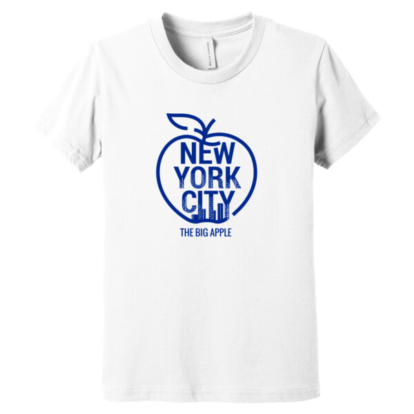 The Big Apple NYC Navy - Youth Premium Cotton T-Shirt Thumbnail