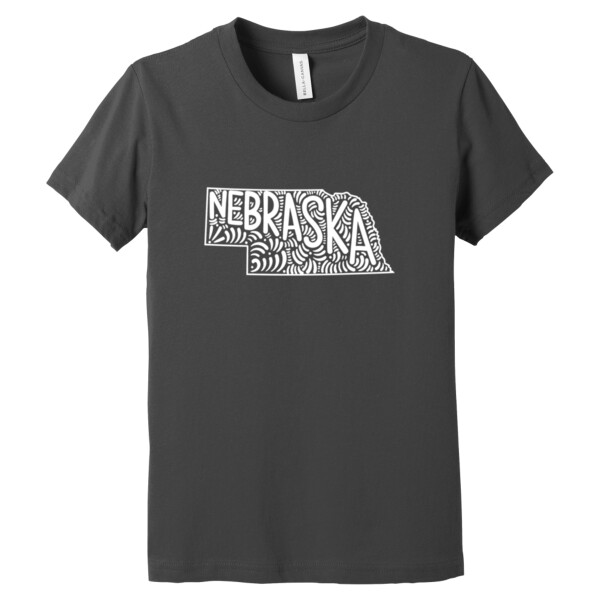 Nebraska white - Youth Premium Cotton T-Shirt Thumbnail