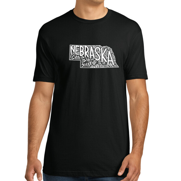 Nebraska white - Unisex Premium Cotton T-Shirt Thumbnail
