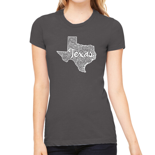 Texas white - Women's Premium Cotton Slim Fit T-SHirt Thumbnail