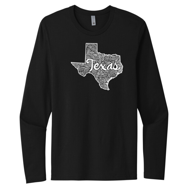 Texas white - Unisex Premium Cotton Long Sleeve T-Shirt Thumbnail