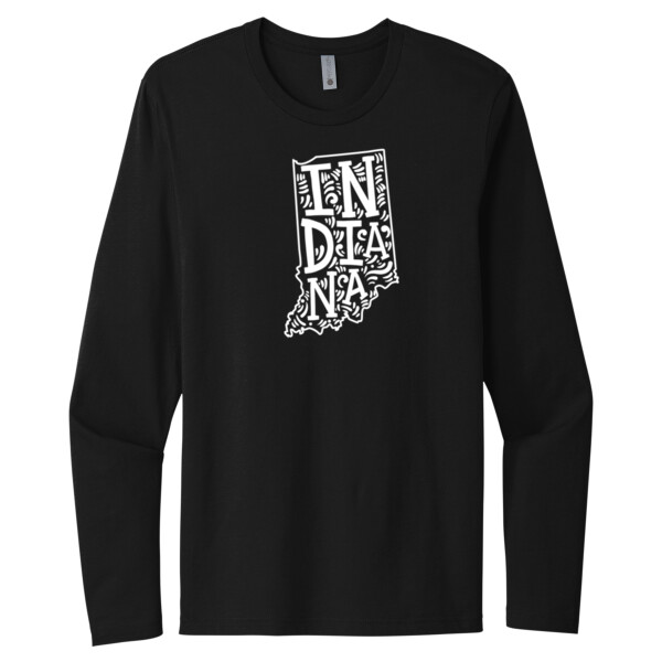 Indiana white - Unisex Premium Cotton Long Sleeve T-Shirt Thumbnail
