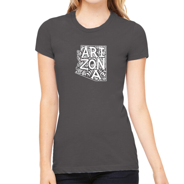 Arizona White - Women's Premium Cotton Slim Fit T-SHirt Thumbnail