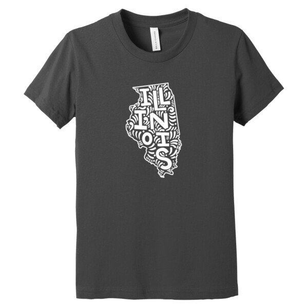 Illinois white - Youth Premium Cotton T-Shirt Thumbnail