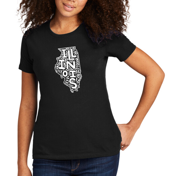 Illinois white - Women's Premium Cotton T-Shirt Thumbnail